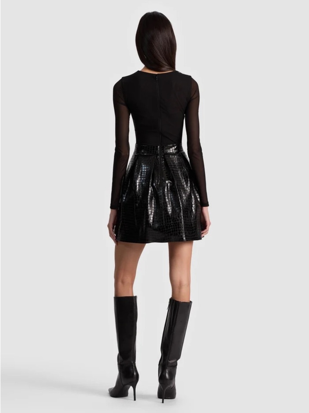 Alice+Olivia CHARA VEGAN MINI DRESS Size 2 - Picture 4 of 11